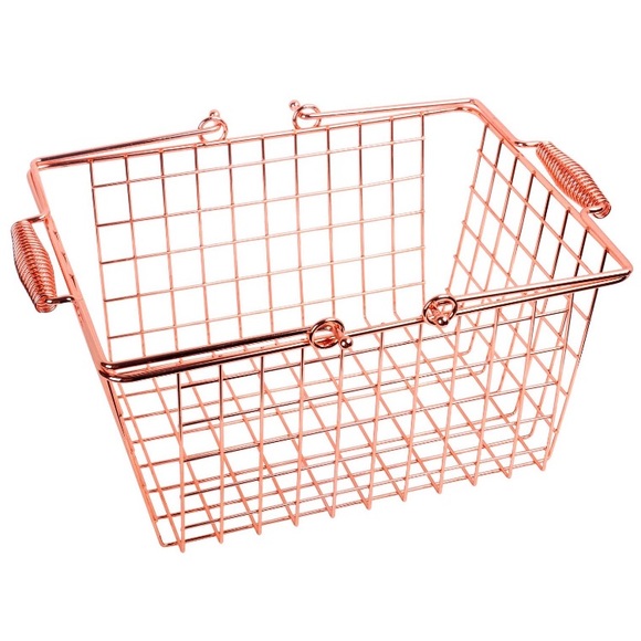 Storage & Organization Set Of Rose Gold Baskets Poshmark